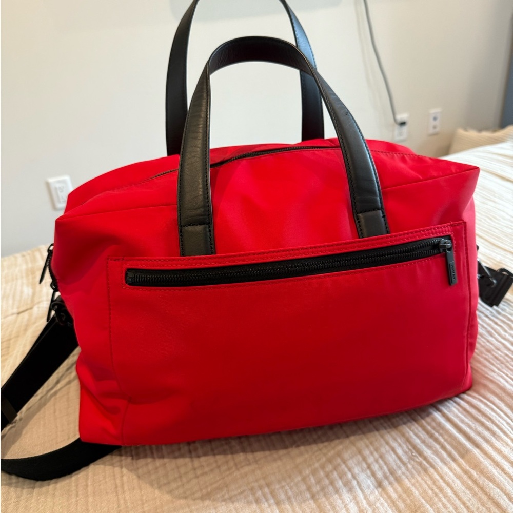 Away Red Travel Bag with Black Handles